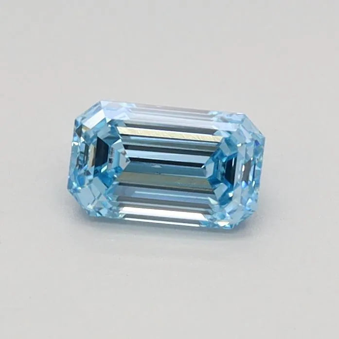 0.33ct Emerald Lab Grown Diamond (Colour Fancy Intense Blue, Clarity VS1, IGI Certified)