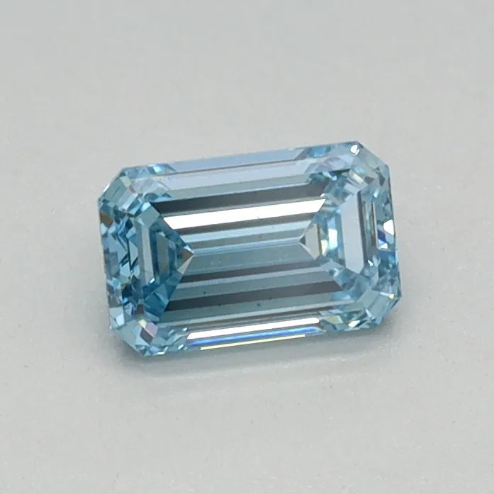 0.33ct Emerald Lab Grown Diamond (Colour Fancy Intense Blue, Clarity VS2, IGI Certified)