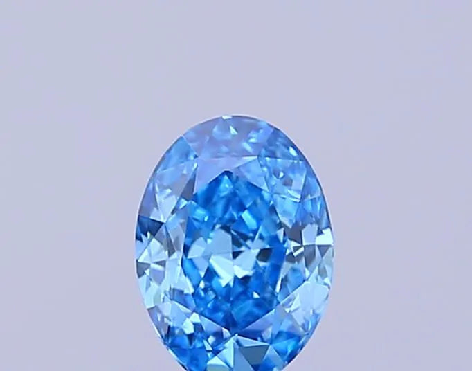 0.33ct Oval Lab Grown Diamond (Colour Fancy Vivid Blue, Clarity VS2, Cut VG, IGI Certified)