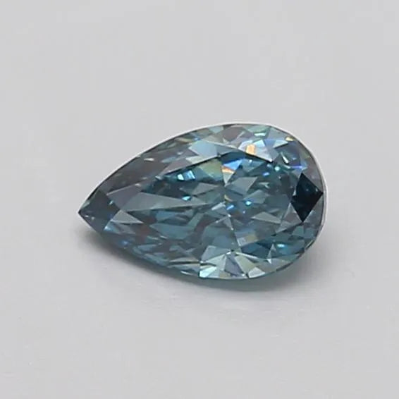 0.33ct Pear Lab Grown Diamond (Colour Fancy Vivid Greenish Blue, Clarity VS1, IGI Certified)