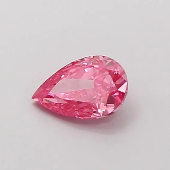 0.33ct Pear Lab Grown Diamond (Colour Fancy Vivid Pink, Clarity VS1, IGI Certified)