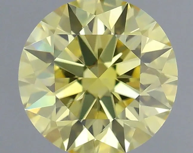 0.33ct Round Lab Grown Diamond (Colour Fancy Intense Yellow, Clarity VVS2, Cut ID, IGI Certified)