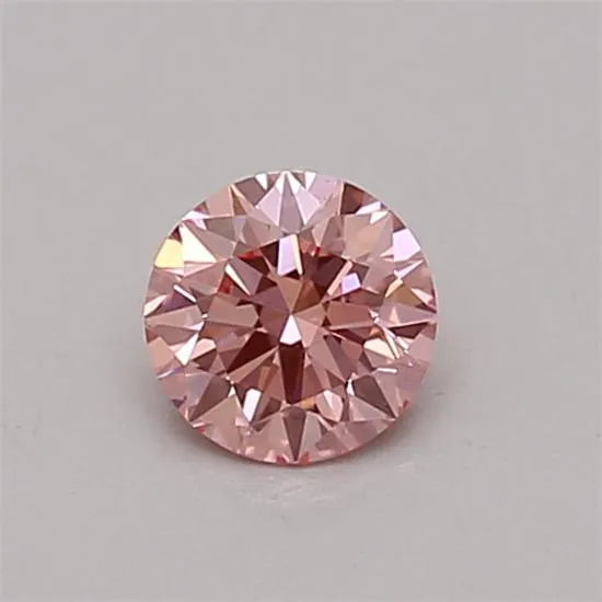 0.33ct Round Lab Grown Diamond (Colour Fancy Vivid Pink, Clarity VS1, Cut ID, IGI Certified)