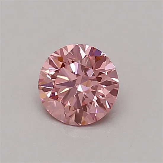 0.33ct Round Lab Grown Diamond (Colour Fancy Vivid Pink, Clarity VS2, Cut ID, IGI Certified)