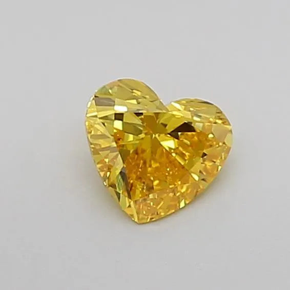 0.34ct Heart Lab Grown Diamond (Colour Fancy Vivid Yellow, Clarity VVS2, IGI Certified)