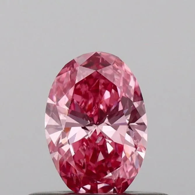 0.34ct Oval Lab Grown Diamond (Colour Fancy Vivid Pink, Clarity SI1, IGI Certified)
