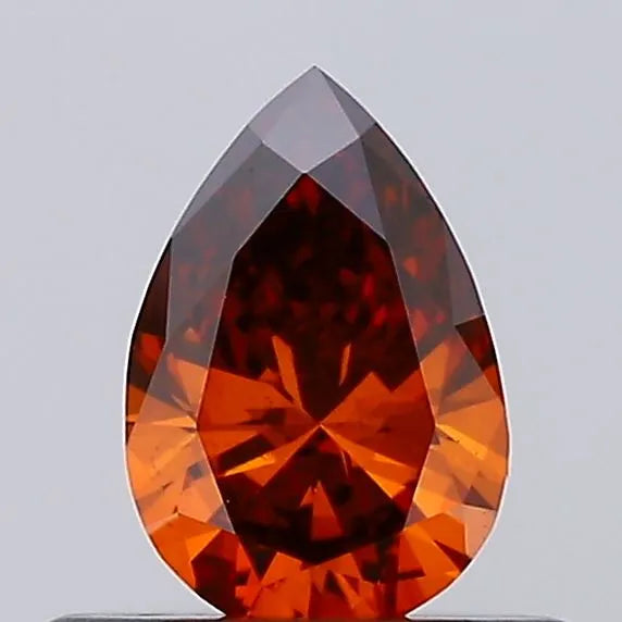 0.34ct Pear Lab Grown Diamond (Colour Fancy Deep Orange, Clarity VS2, IGI Certified)