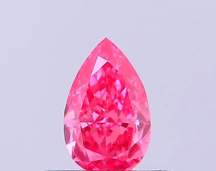0.34ct Pear Lab Grown Diamond (Colour Fancy Vivid Pink, Clarity VS1, IGI Certified)