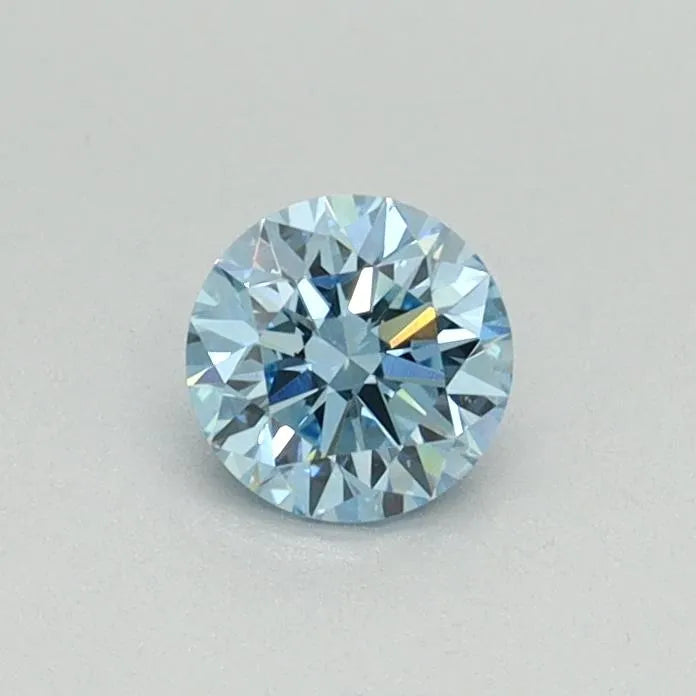 0.34ct Round Lab Grown Diamond (Colour Fancy Vivid Blue, Clarity VS2, Cut EX, IGI Certified)