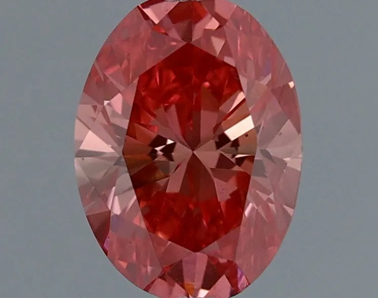 0.35ct Oval Lab Grown Diamond (Colour Fancy Vivid Pink, Clarity VS1, IGI Certified)