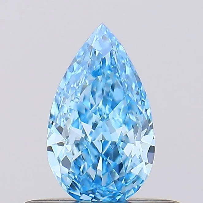0.35ct Pear Lab Grown Diamond (Colour Fancy Vivid Blue, Clarity VVS2, IGI Certified)