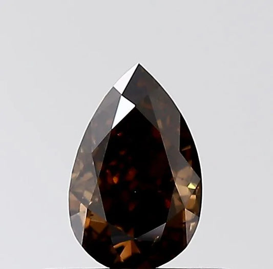 0.35ct Pear Natural Diamond (Colour Brown, Clarity SI1, Cut VG, IGI Certified)