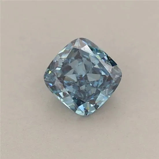 0.36ct Cushion modified Lab Grown Diamond (Colour Fancy Vivid Blue, Clarity VS1, IGI Certified)