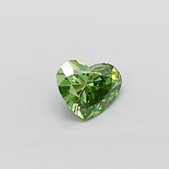 0.36ct Heart Lab Grown Diamond (Colour Fancy Vivid Green, Clarity VS1, IGI Certified)