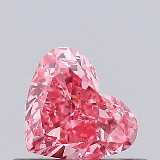 0.36ct Heart Lab Grown Diamond (Colour Fancy Vivid Pink, Clarity VVS2, IGI Certified)