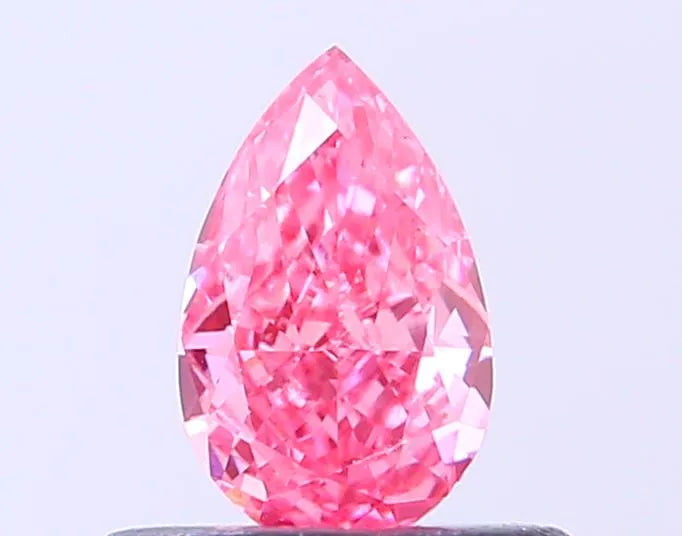 0.36ct Pear Lab Grown Diamond (Colour Fancy Vivid Pink, Clarity VS2, IGI Certified)