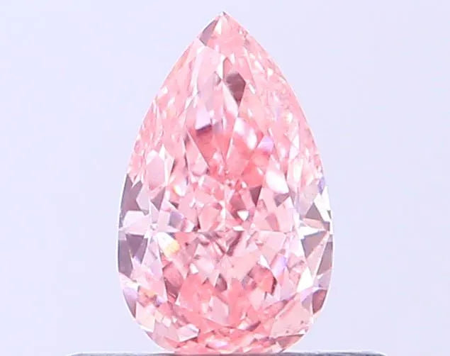 0.36ct Pear Lab Grown Diamond (Colour Fancy Vivid Pink, Clarity VS2, IGI Certified)