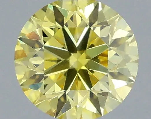 0.36ct Round Lab Grown Diamond (Colour Fancy Intense Yellow, Clarity VVS2, Cut EX, IGI Certified)