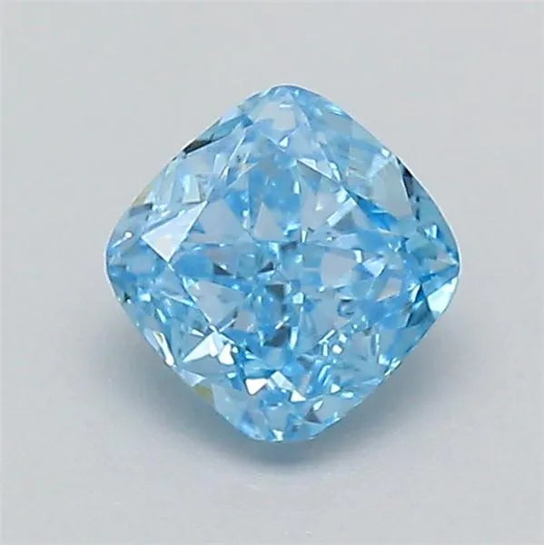 0.37ct Cushion modified Lab Grown Diamond (Colour Fancy Vivid Blue, Clarity VS1, IGI Certified)