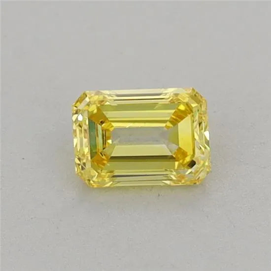0.37ct Emerald Lab Grown Diamond (Colour Fancy Vivid Yellow, Clarity VVS1, IGI Certified)