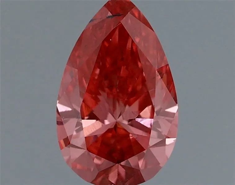 0.37ct Pear Lab Grown Diamond (Colour Fancy Vivid Pink, Clarity VS2, IGI Certified)