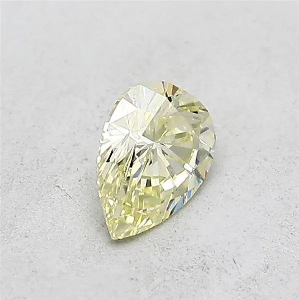 0.37ct Pear Natural Diamond (Colour Fancy Light Yellow, Clarity SI1, GIA Certified)