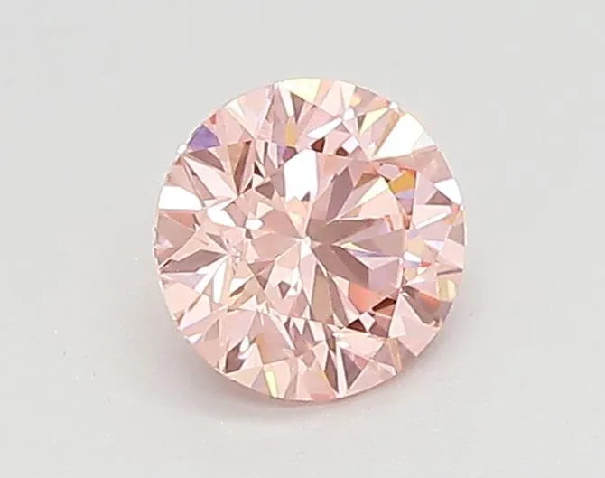 0.37ct Round Lab Grown Diamond (Colour Fancy Vivid Pink, Clarity VVS1, Cut EX, IGI Certified)