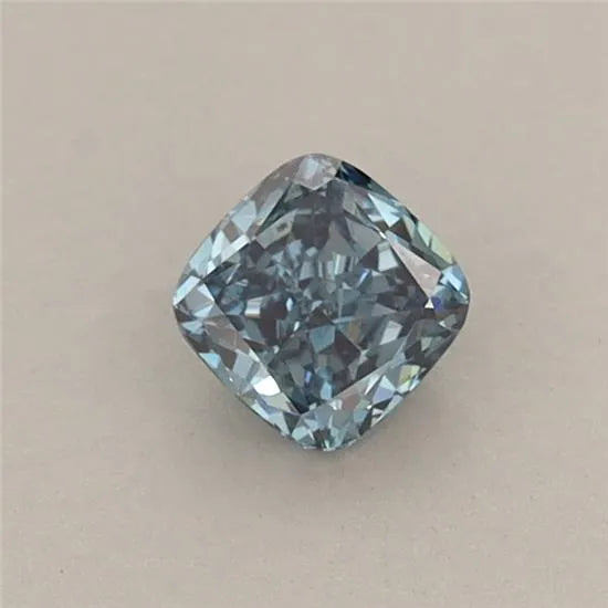 0.38ct Cushion modified Lab Grown Diamond (Colour Fancy Vivid Blue, Clarity VS1, IGI Certified)