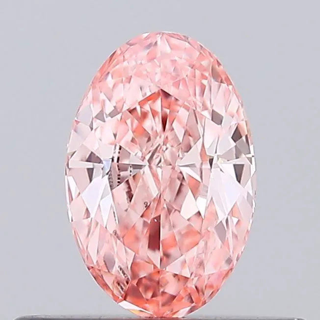 0.38ct Oval Lab Grown Diamond (Colour Fancy Vivid Orange Pink, Clarity VS1, IGI Certified)