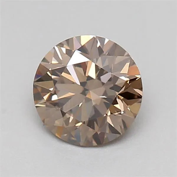 0.38ct Round Lab Grown Diamond (Colour Fancy Brown, Clarity VVS1, Cut EX, IGI Certified)