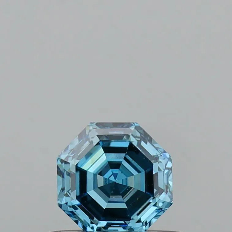 0.39ct Octagonal Lab Grown Diamond (Colour Fancy Vivid Blue, Clarity VS1, IGI Certified)