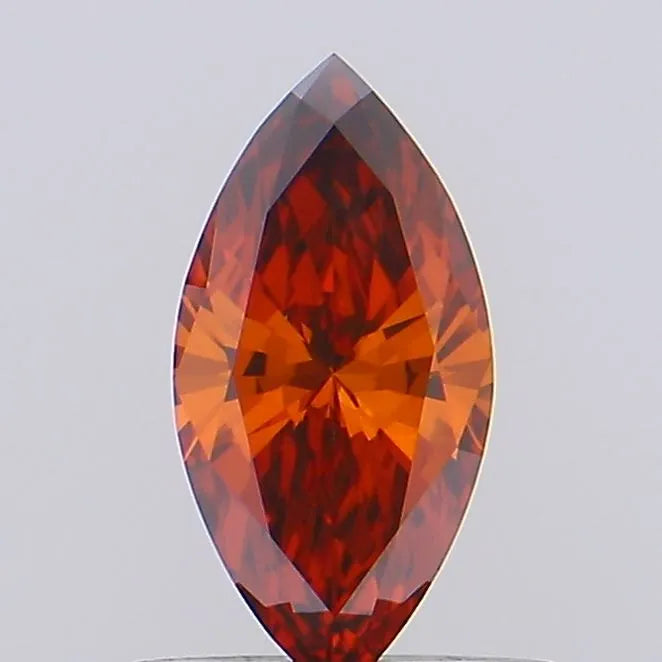 0.40ct Marquise Lab Grown Diamond (Colour Fancy Deep Orange, Clarity VVS2, IGI Certified)