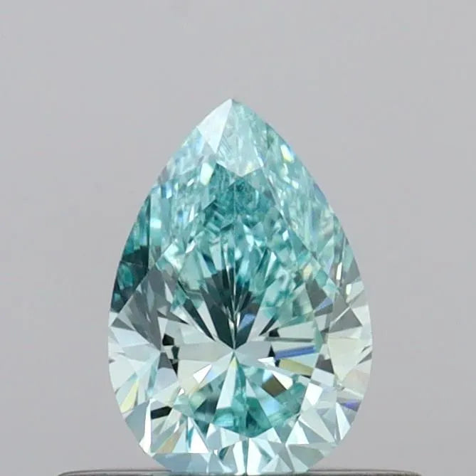 0.40ct Pear Lab Grown Diamond (Colour Fancy Intense Green, Clarity VVS2, IGI Certified)