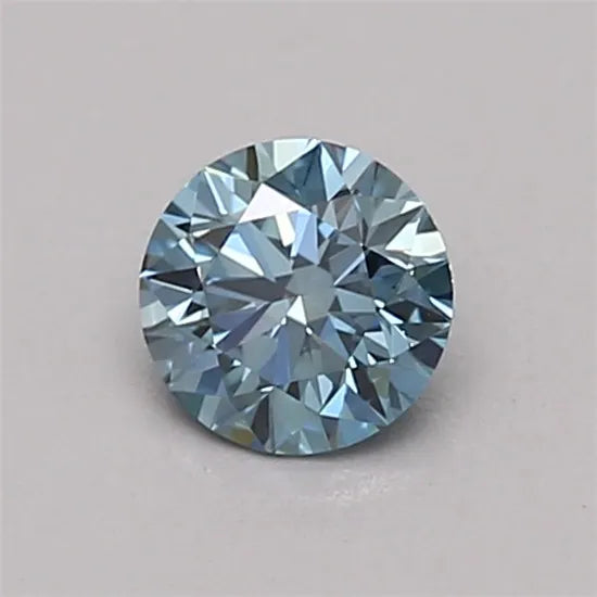 0.40ct Round Lab Grown Diamond (Colour Fancy Vivid Blue, Clarity IF, Cut ID, IGI Certified)