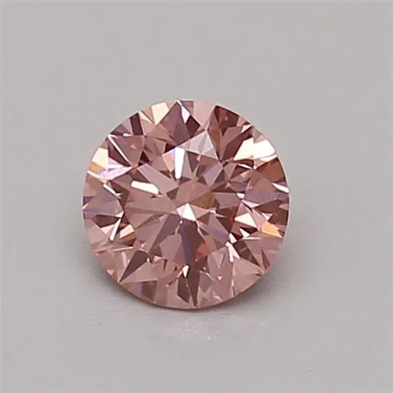 0.40ct Round Lab Grown Diamond (Colour Fancy Vivid Pink, Clarity VVS2, Cut ID, IGI Certified)