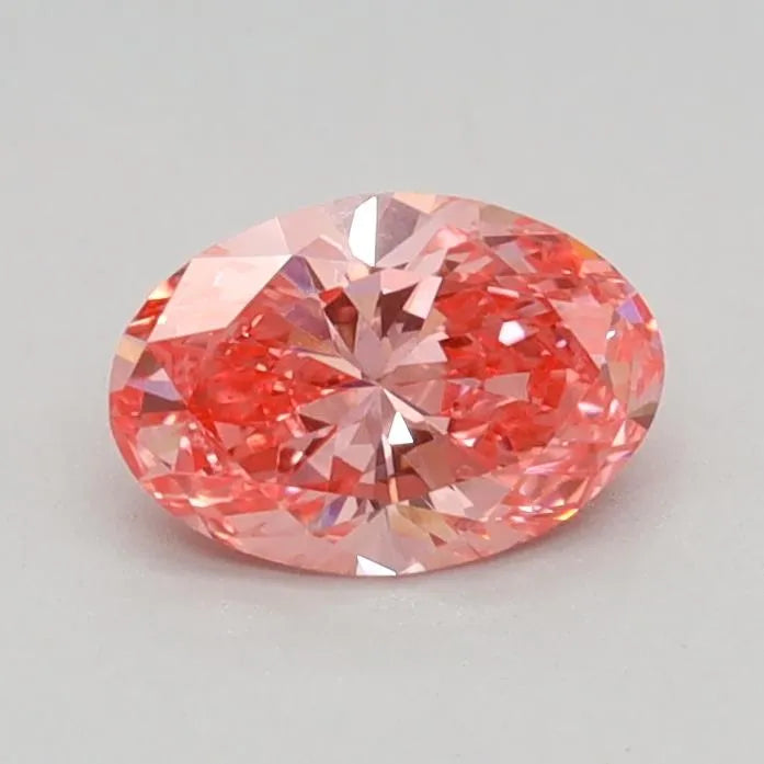 0.41ct Oval Lab Grown Diamond (Colour Fancy Vivid Pink, Clarity VVS2, IGI Certified)