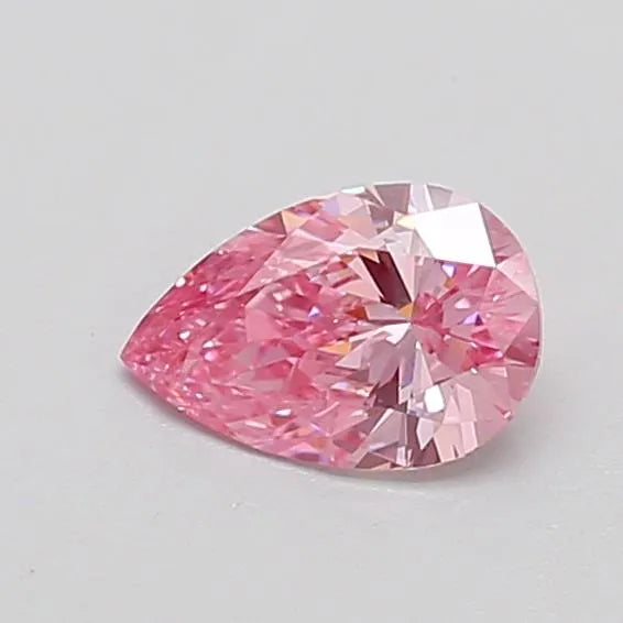0.41ct Pear Lab Grown Diamond (Colour Fancy Vivid Pink, Clarity VS2, IGI Certified)