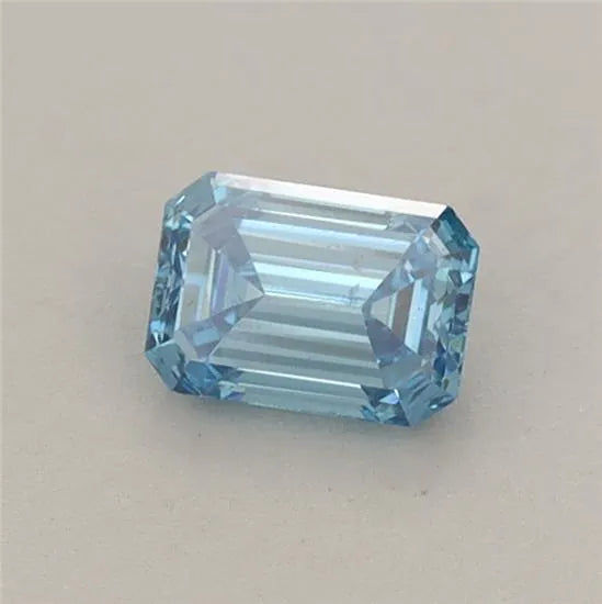 0.42ct Emerald Lab Grown Diamond (Colour Fancy Vivid Blue, Clarity VS2, IGI Certified)