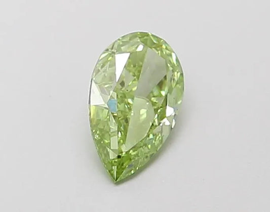 0.42ct Pear Lab Grown Diamond (Colour Fancy Vivid Green, Clarity VS2, IGI Certified)