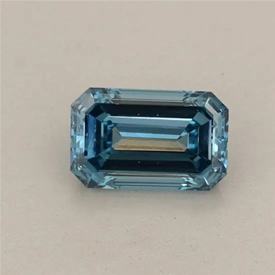 0.43ct Emerald Lab Grown Diamond (Colour Fancy Vivid Blue, Clarity VS1, IGI Certified)