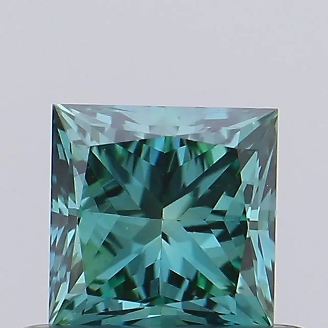 0.43ct Princess Lab Grown Diamond (Colour Fancy Vivid Green, Clarity VS1, IGI Certified)