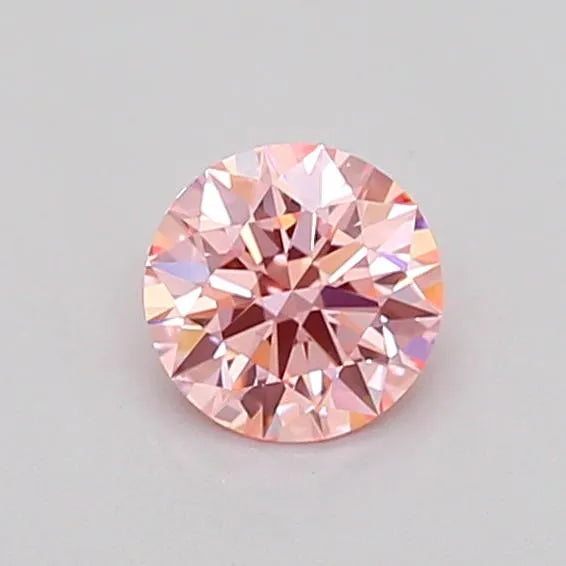 0.43ct Round Lab Grown Diamond (Colour Fancy Vivid Pink, Clarity VVS1, Cut ID, IGI Certified)
