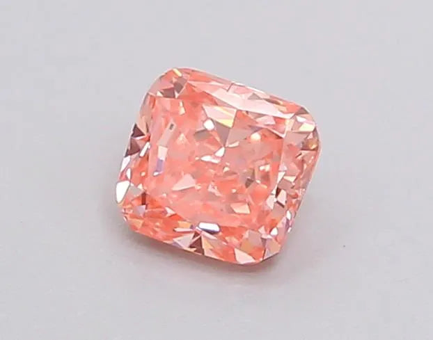0.44ct Cushion brilliant Lab Grown Diamond (Colour Fancy Vivid Pink, Clarity VS2, IGI Certified)