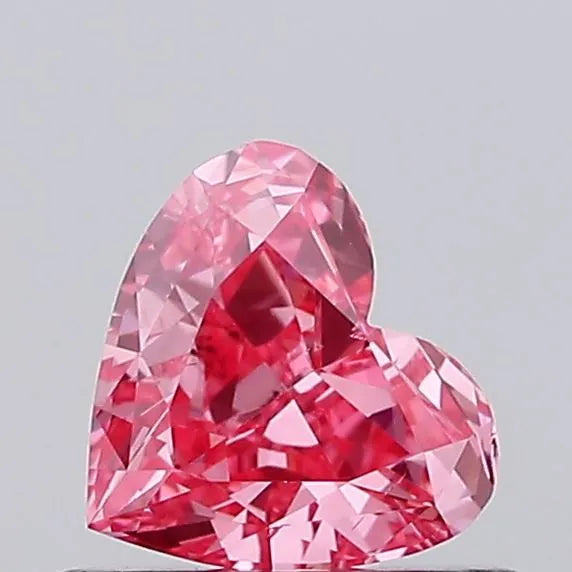 0.44ct Heart Lab Grown Diamond (Colour Fancy Vivid Pink, Clarity VS2, IGI Certified)