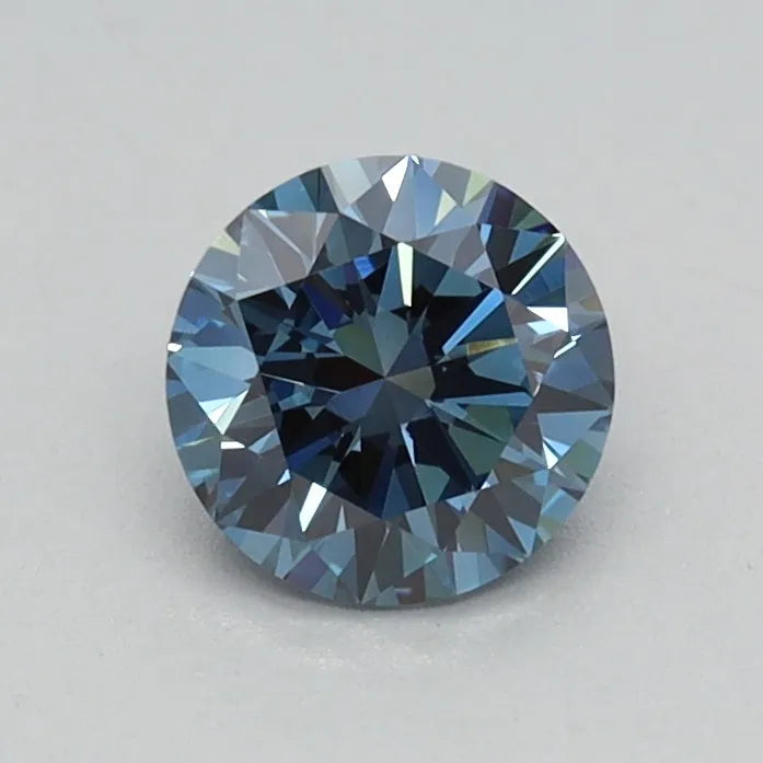 0.44ct Round Lab Grown Diamond (Colour Fancy Vivid Blue, Clarity VS1, Cut EX, IGI Certified)