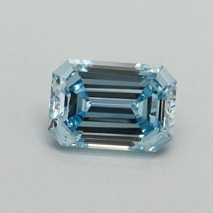 0.45ct Emerald Lab Grown Diamond (Colour Fancy Intense Blue, Clarity VVS2, IGI Certified)