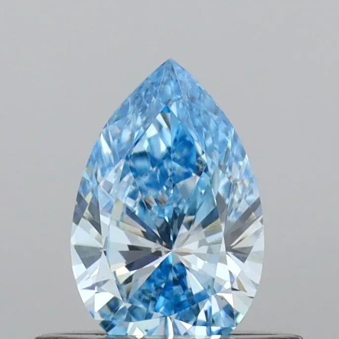 0.45ct Pear Lab Grown Diamond (Colour Fancy Vivid Blue, Clarity VS2, IGI Certified)