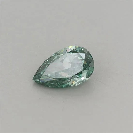 0.45ct Pear Lab Grown Diamond (Colour Fancy Vivid Green, Clarity VS1, IGI Certified)