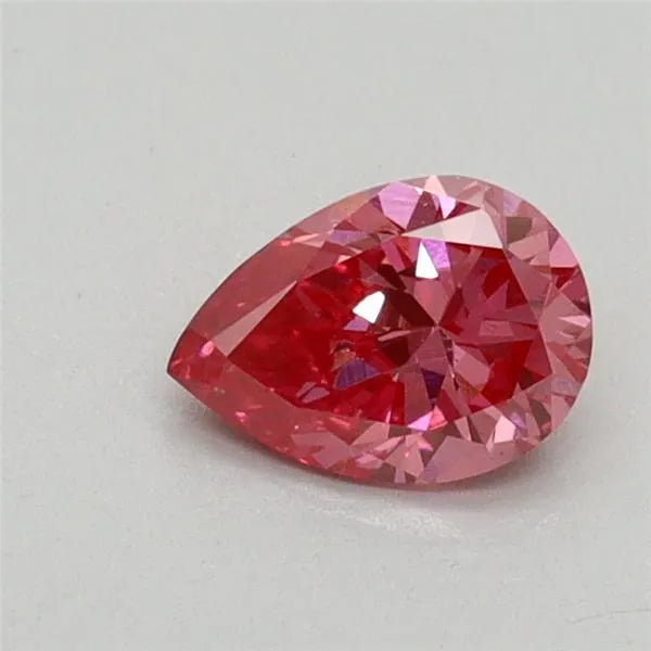 0.45ct Pear Lab Grown Diamond (Colour Fancy Vivid Red, Clarity VVS2, IGI Certified)