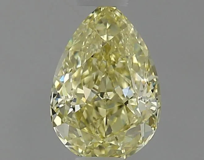 0.45ct Pear Natural Diamond (Colour Fancy Yellow, Clarity VS2, Cut EX, GIA Certified)